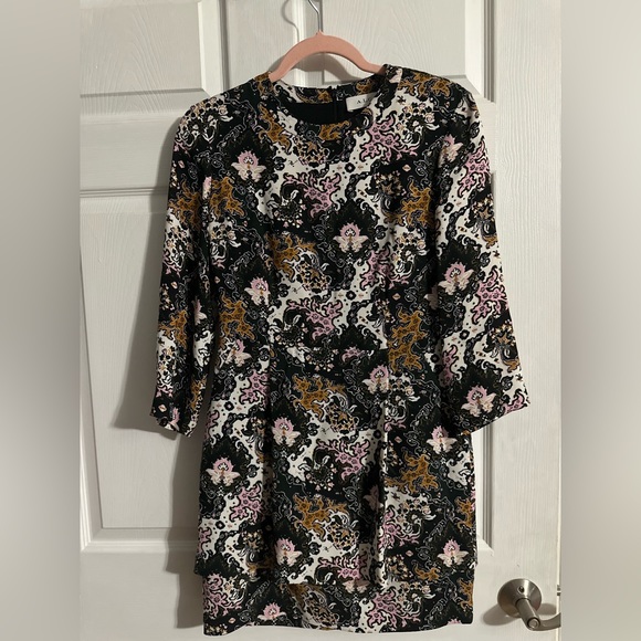 A.L.C. Multicolored Printed Silk Dress US 6 - Picture 4 of 6